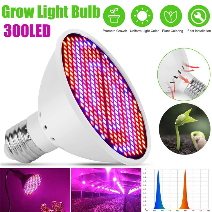 300LED Grow Light Bulb