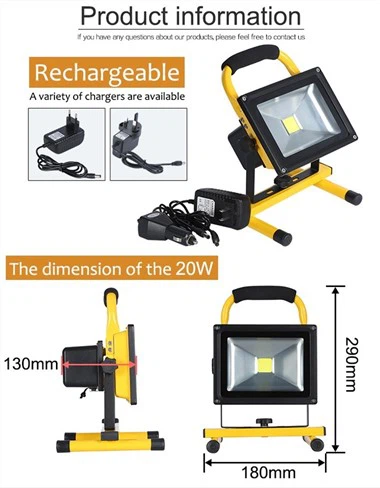 Deyò Limyè Inondasyon Batri