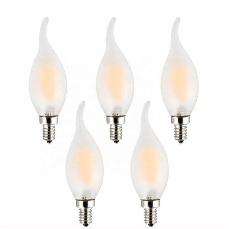 White Frosted LED Filament Flame Bulb Light manufacturers