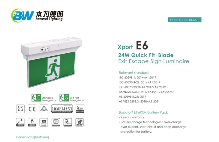 Exit Sign With Emergency Light
