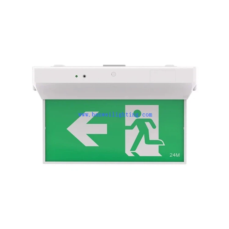 Green Exit Sign With Emergency Light