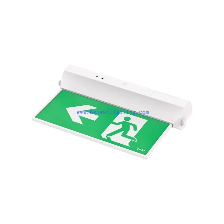 Green Exit Sign With Emergency Light