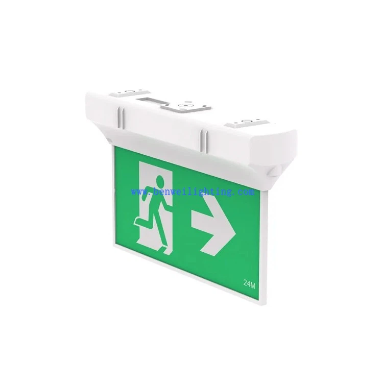 Green Exit Sign With Emergency Light