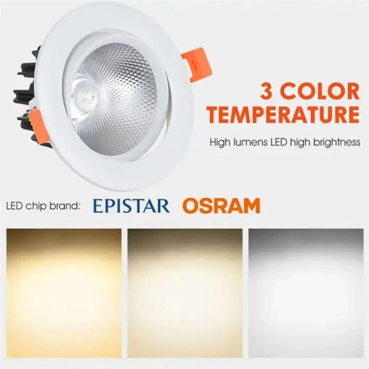 Round Aluminum Embedded COB LED Downlight best