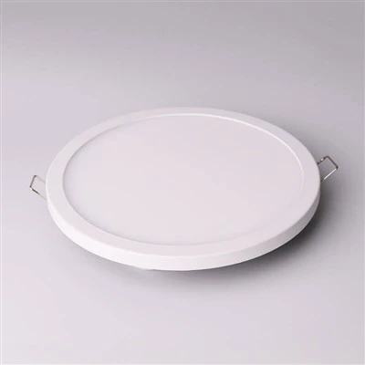 Recessed White Round Panel Light